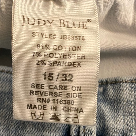 Judy Blue 15/32 High Rise Light Blue Straight Leg Jean JB 88576 Stretch - Picture 10 of 12